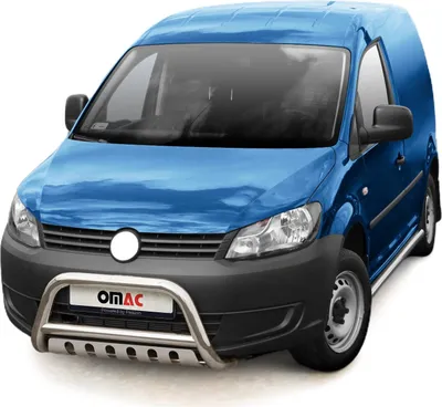 Image de Pare-Buffle Avant Pour VW Caddy 2010-2018 en Acier Inoxy Argent
