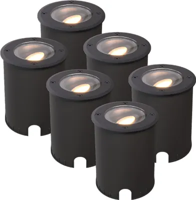 Produktbild von hoftronic LED-Bodeneinbaustrahler 4W 2700K IP67 Schwarz dimmbar rund