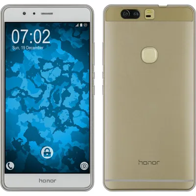 Produktbild von PhoneNatic Case kompatibel mit Huawei Honor V8 - grau Silikon Hülle Slimcase + 2 Schutzfolien