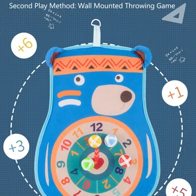 Produktbild von Dart Sticky Ball Board, pädagogisches doppelseitiges Cartoon-Spaß-Eltern-Kind-interaktives Indoor-Dartboard-Spielzeug