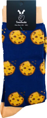 Produktbild von TwoSocks lustige Socken - Cookies Socken, Motivsocken für Damen & Herren  Baumwolle Einheitsgröße