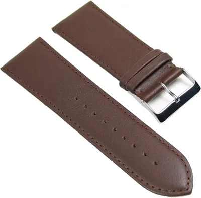 Produktbild von Beach Uhrenarmband Ersatzband Kalbslederband 28mm Braun 406028S
