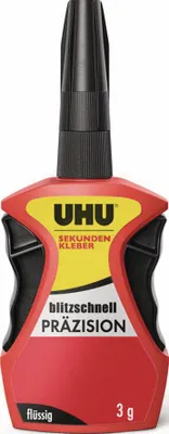 Produktbild von UHU Sekundenkleber blitzschnell PRÄZISION flüssig 3 g farblos