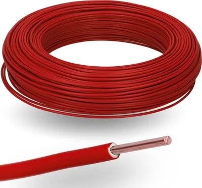Immagine prodotto di 10 metri Kalitec H07V-U 1x1,5 mm² rosso I PVC ignifugo singolo 1,5 mm² trefolo rigido in rame I 450/750 V I cavo a filo singolo per cablaggio interno di macchine e lampade