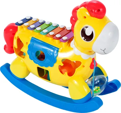 Produktbild von Malplay Entdeckerwürfel Motorikwürfel Pferde Mehrzweck-Lernspielzeug Formerkennung und Konzentration Licht & Music für Kinder ab 3 Jahren