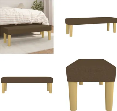 Obrázek produktu pro vidaXL Lavice tmavě hnědá 100x30x30 cm látka - Lavice - Lavice - Lavice do chodby