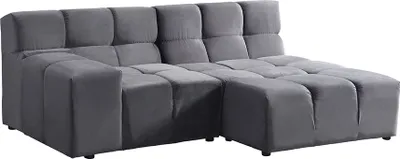 Produktbild von HOME DELUXE Modulares Sofa ORLENA - L Rechts Anthrazit |Ecksofa, Samtstoff,  Samtsofa, Modulsofa