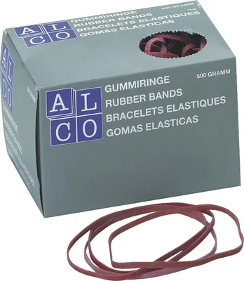 Produktbild von ALCO Gummiband 757/2 6x200mm rot 500g/Pack.