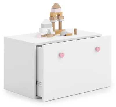 Produktbild von 1001Jouets Spielzeugkiste Gani rosa Spielzeugtruhe