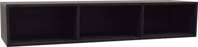 Produktbild von FURNARO Hängeregal Clyde Wandregal Regal B/H/T: 132x23x32 cm, Farbe:Flamed wood black