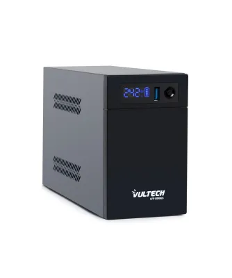 Produktbild von Vultech UPS1000VA-LFP, Line-Interaktiv, 1 kVA, 530 W, Pseudo sine, 145 V, 290 V