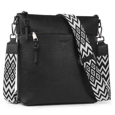 Produktbild von Umhängetasche damen Mittelgroß, Handtasche mit mehreren, Taschen mit Verstellbar Breitem Schultergurt Damen Tasche