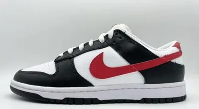 Produktbild von Nike Dunk Low Panda Red Swoosh Black White