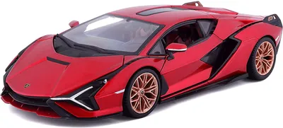 Produktbild von Bburago 18-21099 - Modellauto -  Lamborghini Sian FKP 37 (rot, Maßstab 1:24)