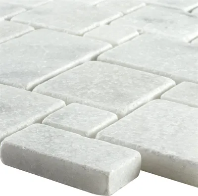 Produktbild von Naturstein Marmor Mosaikfliesen Kilkenny Weiß