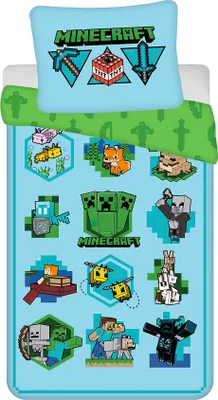 Produktbild von Poszwa na kołdrę Minecraft Icons 140×200 cm, 70×90 cm