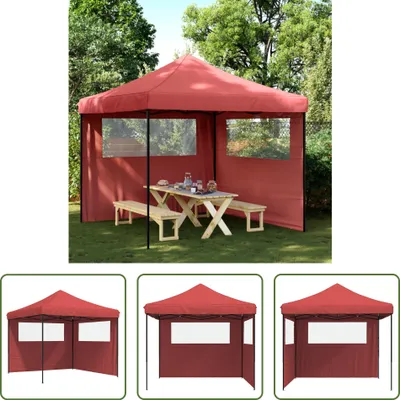 Obrázek produktu pro The Living Store Párty stan skládací Pop-Up se 2 bočními panely vínově červený
