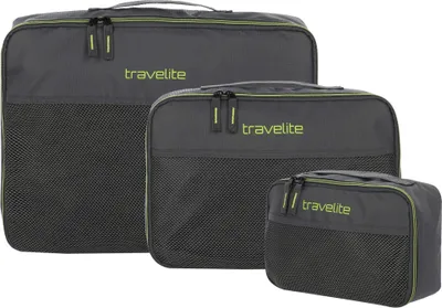 Produktbild von travelite Packsack Accessoires Packing Cube 3er Set Anthrazit dunkelgrau