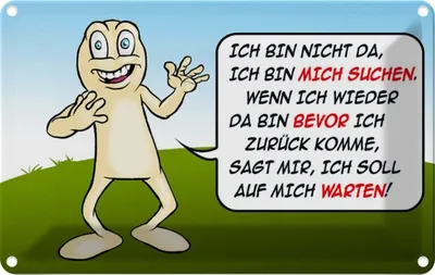 Produktbild von vianmo Blechschild 12x18 cm Bin nicht da mich suchen Dekoration Spruch Zitat