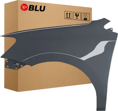 Immagine prodotto di BLU Parafango compatibile con VW Volkswagen Polo 6R1 LI7F Sinistra Grau UranoGrau | 2009-2017 | Anteriore | Verniciato | Pronto per il montaggio | Acciaio
