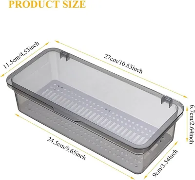 Aufbewahrungsbox für Besteck im modischen Design mit Deckel und Abtropfgestell - Praktisch und staubdicht