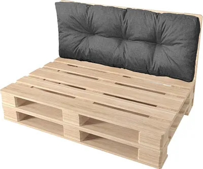 Produktbild von Pillows24 - Palettenkissen wasser- und UV-beständig - Rückenkissen | Polster für Europaletten 120x80 - Palettenmöbel - Outdoor/Indoor, Graphit