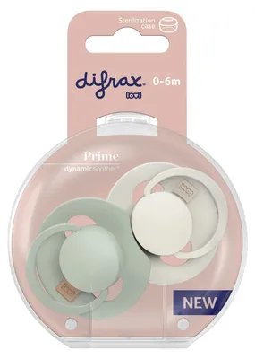 Productafbeelding van Difrax Lovi Fopspeen 0-6 maand Coconut/Pistachio (2 stuk)