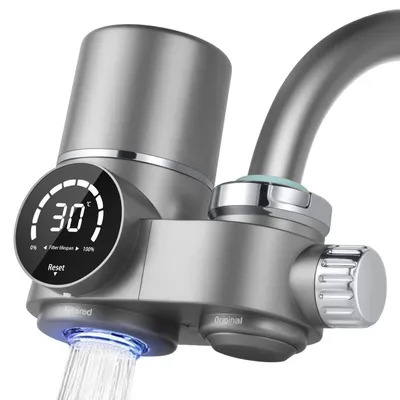 Produktbild von Wasserfilter für Wasserhahn mit LED-Anzeige und UV-Blaulicht, 8-stufige Feinfiltration, inkl. 12 Fittings