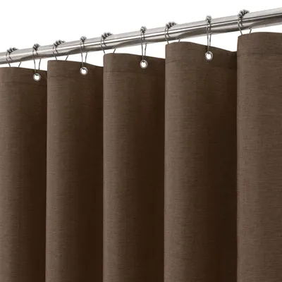 Image de Omgoods - Rideau de douche imperméable imitation lin, 152 x 214 cm