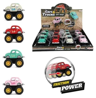 Zdjęcie produktu dla Cars Trucks Monster Car Beetle Friction 10cm 4-f
