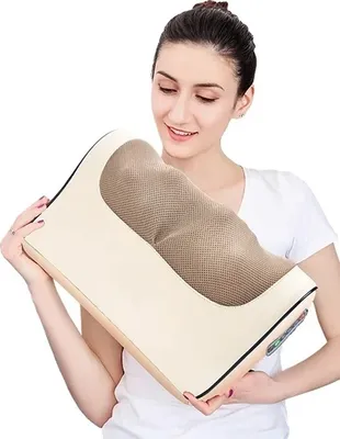 Produktbild von Massagekissen, Infrarot-Heizung, Shiatsu-Gerät, EU-Stecker, sechs Knöpfe, gold