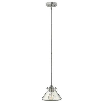 Image de Suspension Congress chromée 1xE27x60W, verre, dimensions : 90,2 x 20,3 x 20,3 cm, IP20, Hinkley