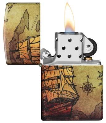 Produktbild von Zippo Sturmfeuerzeug Pirate Ship 540° nachfüllbar windfest Geschenkbox USA
