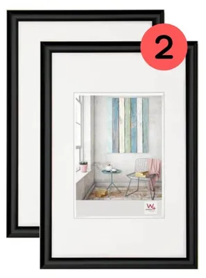 Productafbeelding van Walther Design fotolijst, zwart, 40 x 50 cm, set van 2, trendstijl, kunststof