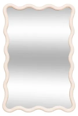 Produktbild von Atmosphera Wandspiegel Waves - beige - 60 x 38 cm - Kunststoff/glas