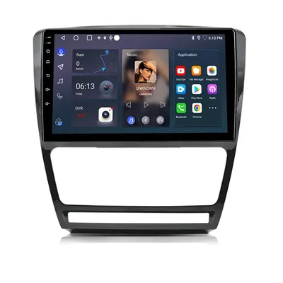 Image de Autoradio Android 10 pouces 128 Go pour Skoda Octavia (2008-2013) avec CarPlay, Android Auto Navigation et Bluetooth