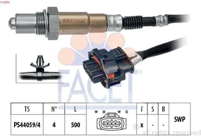 Produktbild von FACET Lambdasonde für OPEL ZAFIRA B (A05) Beheizt Planarsonde 500mm 10.8065