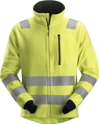 Produktbild von Snickers ProtecWork Hi-Vis Fleece Arbeitsjacke, Kl. 3, EN 1149, 11612, 20471, IEC 61482 High-Vis Gelb-XXXL