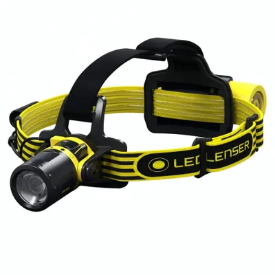 Produktbild von Ledlenser EXH8, Stirnband-Taschenlampe, Schwarz, Gelb, IP68, 180 lm, 120 m, 40 h