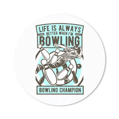 Produktbild von MuchoWow® Mauspad Mousepad Bowling - Zitate - Jahrgang 40x40 cm - Mousepads - Maus Mat - Pad - Mausunterlage - Schreibtisch Accessoires