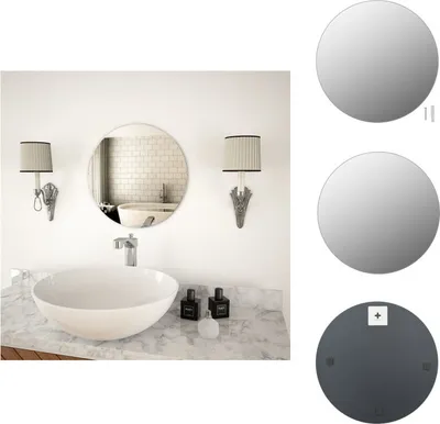 Image de vidaXL Miroir mural 40 cm rond verre - Miroir