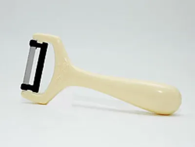 Produktbild von Profi-Schäler für Obst und Gemüse – Müheloses Schälen mit scharfer Edelstahlklinge – Ergonomisch, Weiß, 1 Stück