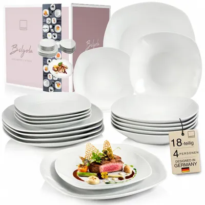 Obrázek produktu pro 18dílná sada stolního nádobí - Sada nádobí pro 6 osob - Porcelán - Elegantní design