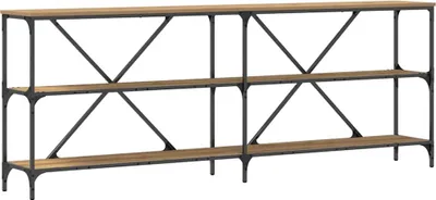 Zdjęcie produktu dla Konsola z półką Dąb rzemieślniczy 200 x 30 x 75 cm