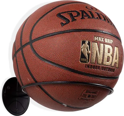 Obrázek produktu pro Nástěnný držák na basketbalový míč, ocelový, černý