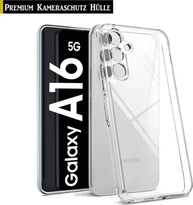 Produktbild von Für Samsung Galaxy A16 5G - Handy Silikon Hülle Transparent Kamera Schutz Hülle Tasche Case Handyhülle Cover