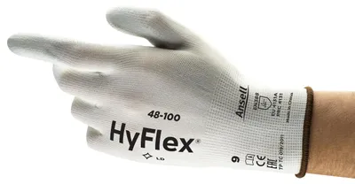 Arbeitshandschuhe Hyflex 48-100, Weiß, XL, 12 Paar