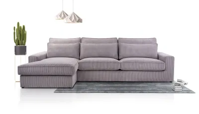 Produktbild von AX LIVING Sofa Couch L Form Ecksofa grau Calvello Mini 276 cm Breite L