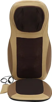 Zdjęcie produktu dla Poduszka do masażu Shiatsu, regulowana wysokość, funkcja ogrzewania, beżowa