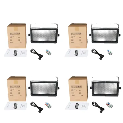 Zdjęcie produktu dla oświetlenie sceniczne LED 60W, sterowanie bezprzewodowe, efekty świetlne DMX RGB, 4 jednostki oświetleniowe